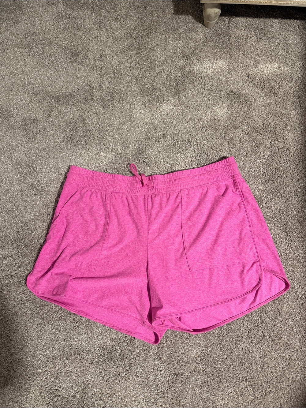 Athletic Works Women's Hot Pink Athletic Shorts with Drawstring